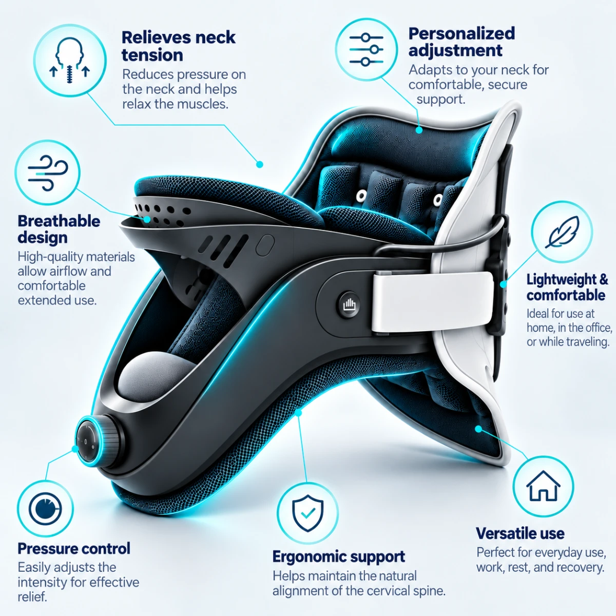 Adjustable Cervical Traction Neck Brace